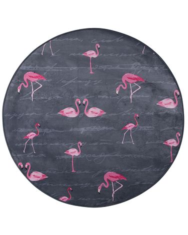 Rug KERTE Dark Grey ø 120 cm