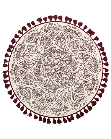Rug AYAKLI Red ø 120 cm Cotton