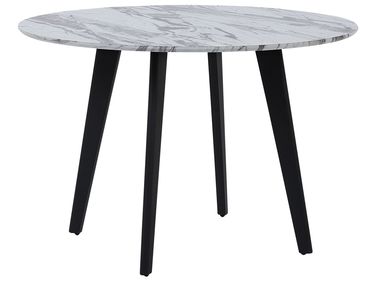 Dining Table MOSBY White Marble 110 cm 110 cm