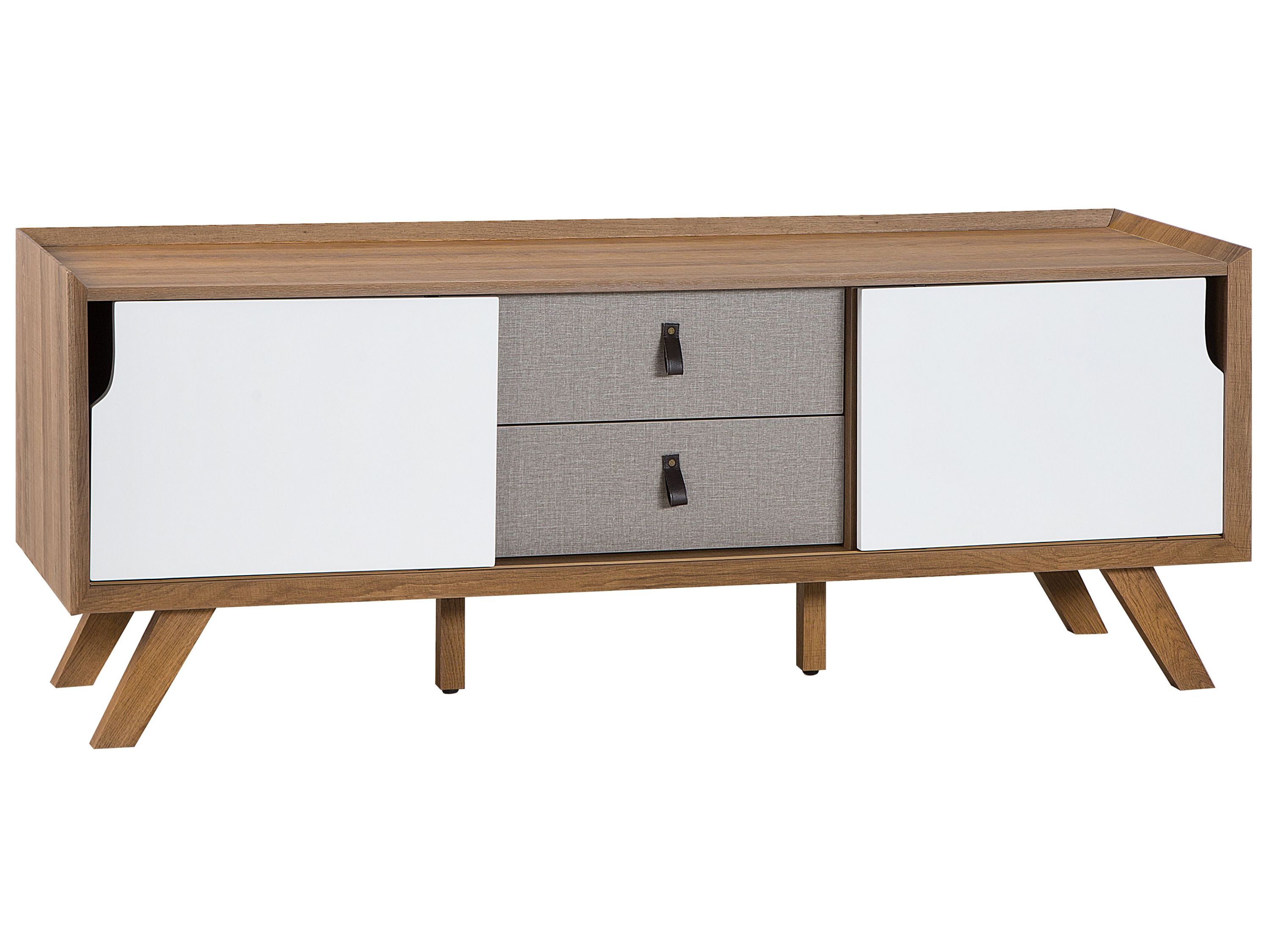 Meuble TV ACTON Marron/blanc