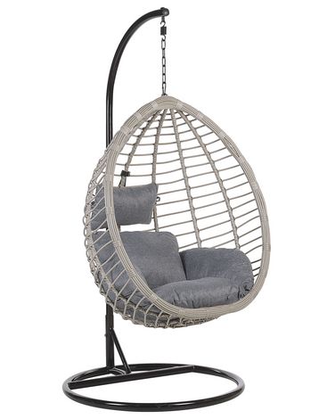 Fauteuil suspendu avec support TOLLO Polyrotin Gris