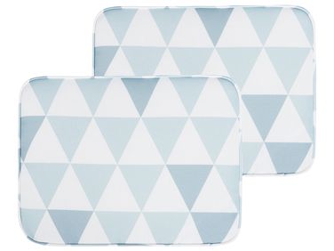 Set van 2 tuinzitkussens FIJI 29 x 38 cm Blauw