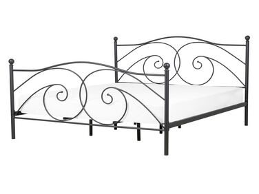 Bed Metal DINARD 140 x 200 cm (EU Double) Black