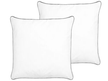 Lot de 2 oreillers PELISTER Bas Microfibre 80 x 80 cm Blanc