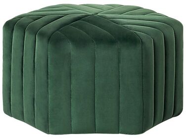Pouf MURIETTA Velours Vert foncé