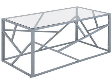 Coffee Table ORLAND Glass Silver