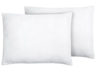 Set van 2 hoofdkussens ERRIGAL Laag Microvezel 50 x 60 cm Wit