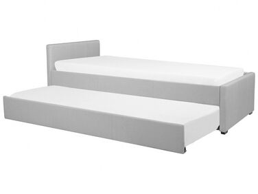 Lit gigogne Tissu MARMANDE 80 x 200 cm Gris clair