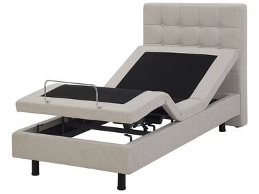 Lit réglable Tissu DUKE 80 x 200 cm Beige