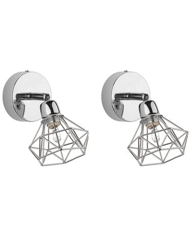 Lot de 2 spots ERMA Réglable Métal Argenté