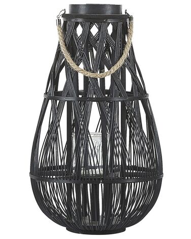Lanterne TONGA Bambou 56 cm Noir