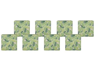 Lot de 8 coussins pour chaises de jardin SASSARI 46 x 46 cm Vert clair
