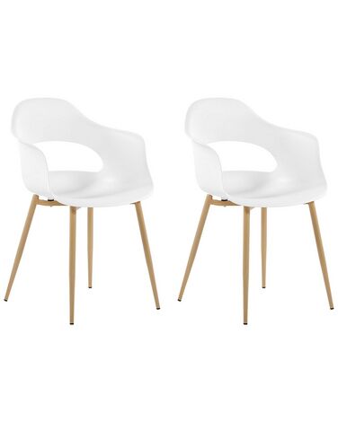 Lot de 2 chaises de salle à manger UTICA Blanc
