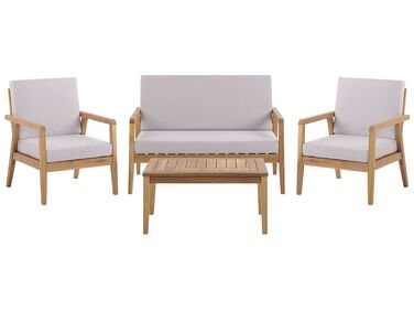 Loungeset met tafel 4-zits PALLANO Acaciahout Taupe