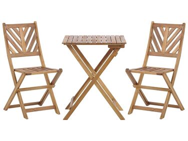 Ensemble bistrot Pliant TERNI Acacia Marron