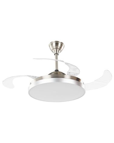 Plafondventilator met verlichting IBAR met afstandsbediening LED Transparant