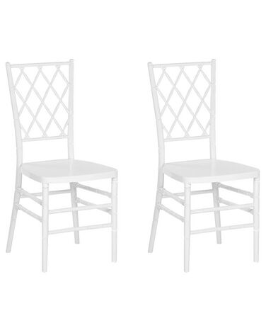 Lot de 2 chaises de salle à manger CLARION Blanc