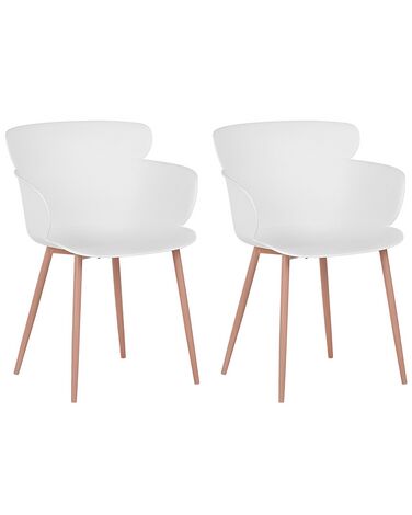 Lot de 2 chaises de salle à manger SUMKLEY Blanc