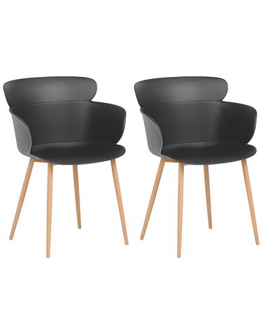 Lot de 2 chaises de salle à manger SUMKLEY Noir