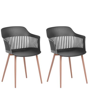 Lot de 2 chaises de salle à manger BERECA Noir