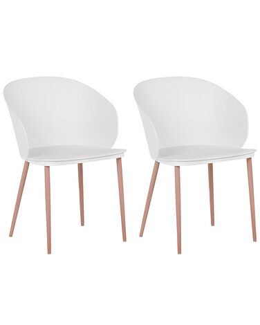 Lot de 2 chaises de salle à manger BLAYKEE Blanc