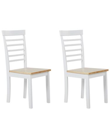 Lot de 2 chaises de salle à manger BATTERSBY Bois Blanc