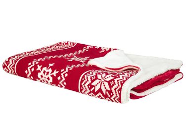 Plaid VANTAA 150 x 200 cm Rood