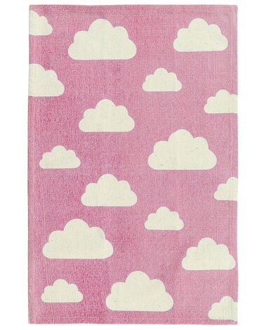 Kids Rug GWALIJAR Pink 60 x 90 cm Cotton