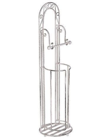 Toilet Roll and Brush Holder TEMUCO Metal White