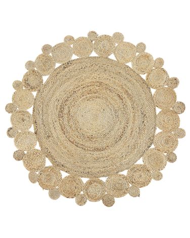 Rug GOLGEN Beige ø 120 cm Jute