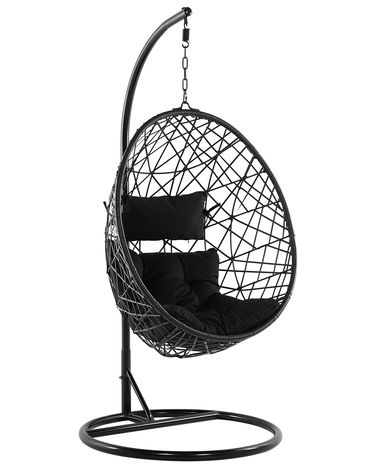 Fauteuil suspendu avec support ALATRI Polyrotin Noir