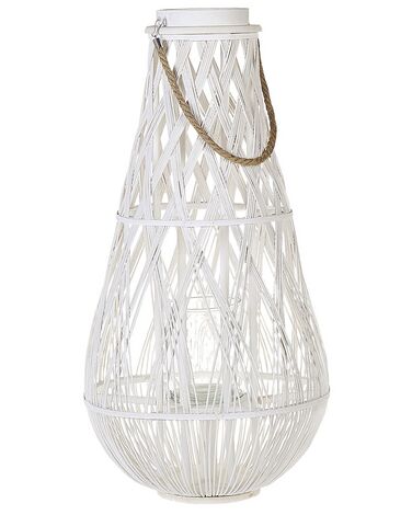 Lanterne TONGA Bambou 77 cm Blanc