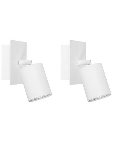 Lot de 2 spots TIGRIS Réglable Métal Blanc