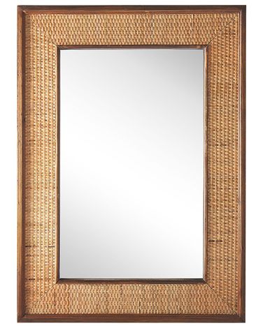 Miroir IGUALA 54 cm 74 cm Bambou Frêne naturel
