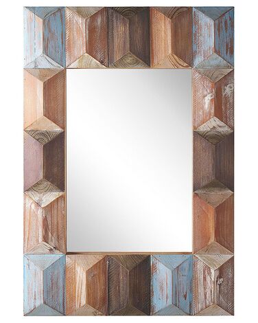 Miroir HIZOTE 63 cm 90 cm Bois de sapin Marron