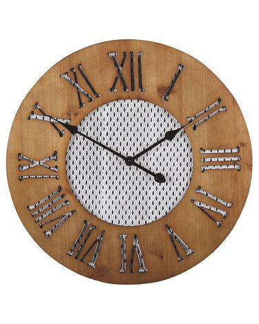 Horloge murale CUILCO 60 cm Bois de sapin Marron