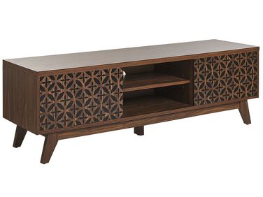 Meuble TV PRESCOT Marron foncé