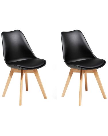 Lot de 2 chaises de salle à manger DAKOTA II Noir