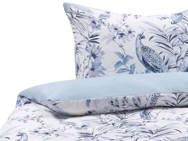 Ensemble de housses de couette BALLARD Satin de coton 155 x 220 cm Bleu