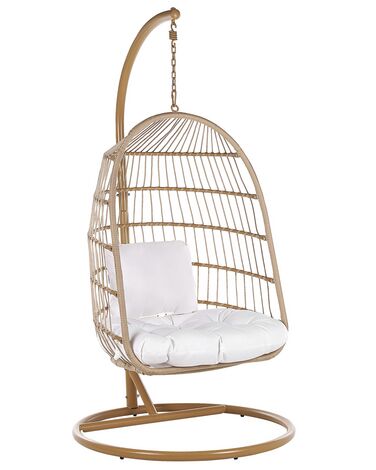Fauteuil suspendu avec support ALLERA Polyrotin Beige