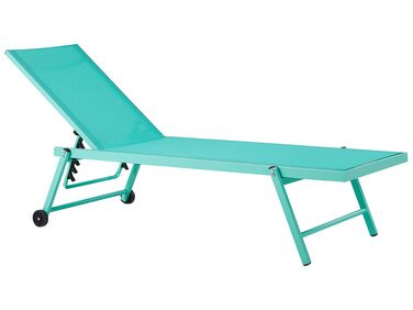 Ligstoel PORTOFINO kantelbaar Metaal Turquoise