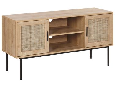 Meuble TV PASCO Rotin Marron clair