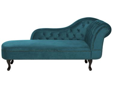 Right-Hand Chaise Longue NIMES Velvet Teal