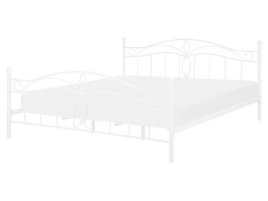 Lit avec sommier Métal ANTLIA 160 x 200 cm Blanc