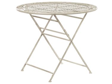 Bistro Table BIVIO 90 cm 90 cm Metal Off-White