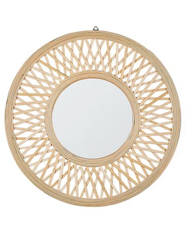 Miroir BACATA 60 cm 60 cm Bambou Naturel