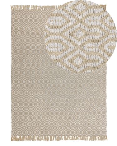 Rug POZANTI Beige 140 x 200 cm Jute