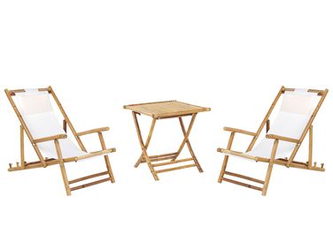 Ensemble bistrot Pliant ATRANI/MOLISE Bambou Marron clair