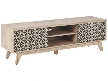Meuble TV PRESCOT Marron clair