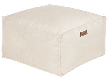 Pouf BOULDER Tissu Blanc cassé